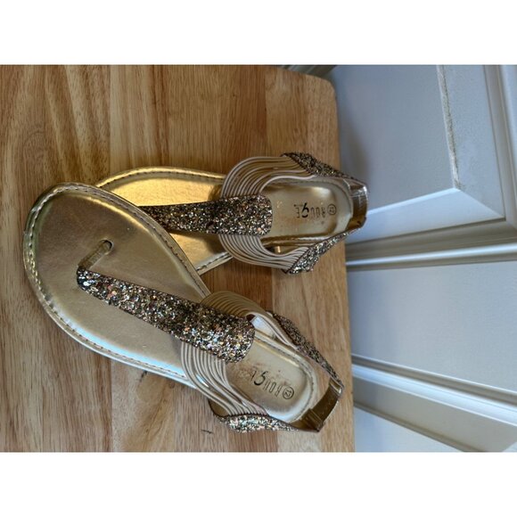 Rogue Helium Women's Rhinestone T-Strap Slingback Sandals Size 12 Sku 2804 - Picture 10 of 14